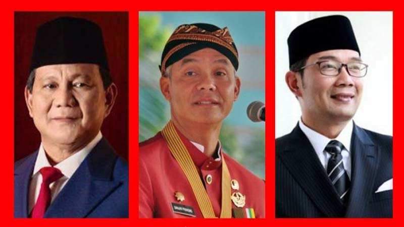 Tiga Tokoh Bertengger di Urutan Teratas: Prabowo, Ganjar Pranowo, Ridwan Kamil