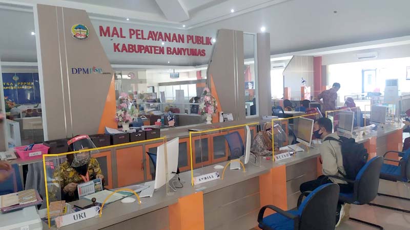 Enam Pegawainya Terkonfirmasi Positif Covid-19, Mall Pelayanan Publik Banyumas Lakukan WFH