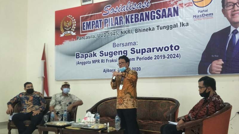 Sugeng Suparwoto, Anggota MPR RI Fraksi NasDem Sosialisasikan Empat Pilar Kebangsaan di Ajibarang