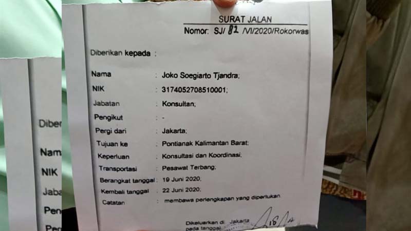 Surat Sakti Jenderal Polisi Bantu Pelarian Djoko Tjandra, Prasetijo Utomo Ditahan 14 Hari