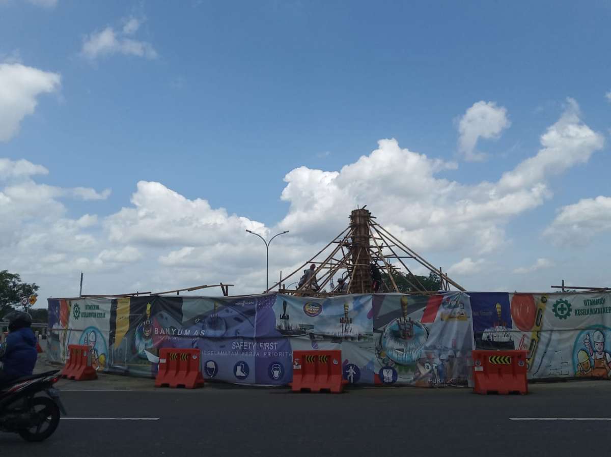 Berjalan 20,8 Persen, Progres Pembangunan Bundaran Tugu Gada Rujakpolo Underpass Jenderal Soedirman