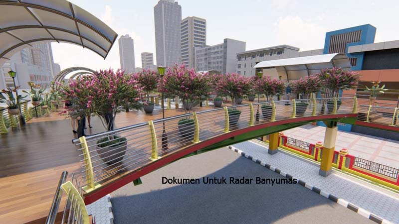 Skywalk Keren di Purwokerto Akan Dibangun Membentang dari Depan GOR Ke Arah Timur, Yuk Intip Keseluruhan Desai