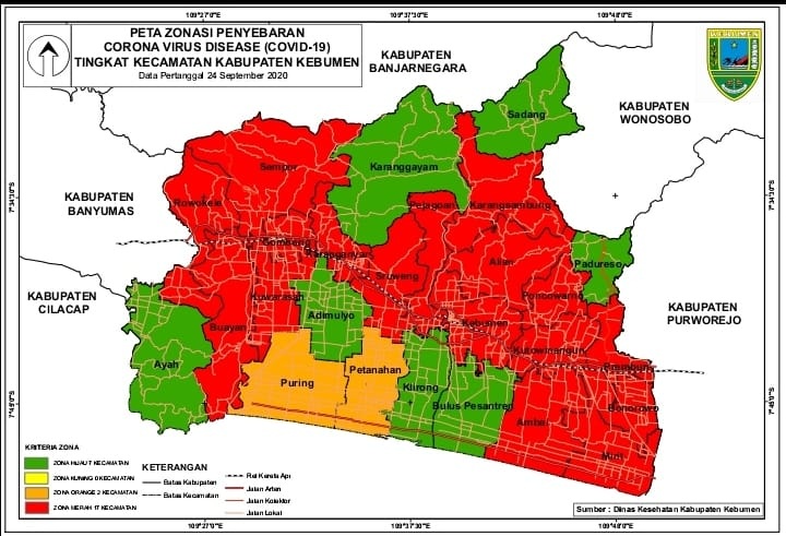 Di Kebumen 17 Kecamatan Masuk Zona Merah