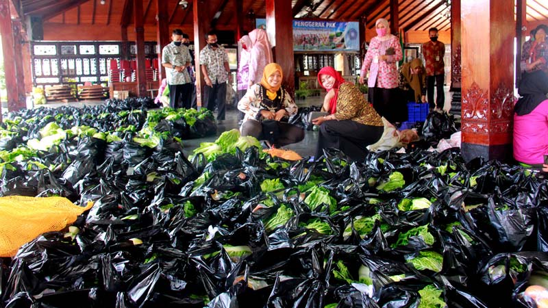 Seribu Paket Sayur Ludes Terjual dalam Bazaar PKK