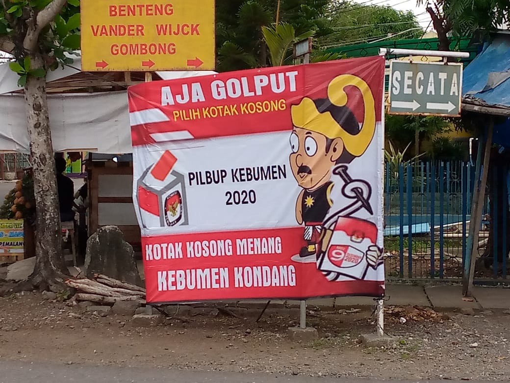 Pilkada Kebumen: Muncul Relawan Kotak Kosong, Terpasang Baliho Bertuliskan 