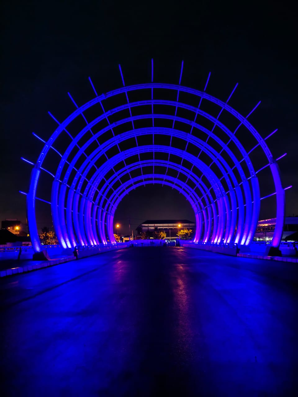 Ini Dia Penampakan Foto Warna - Warni Jembatan Baru Jalan Bung Karno (Gerilya - Soedirman)