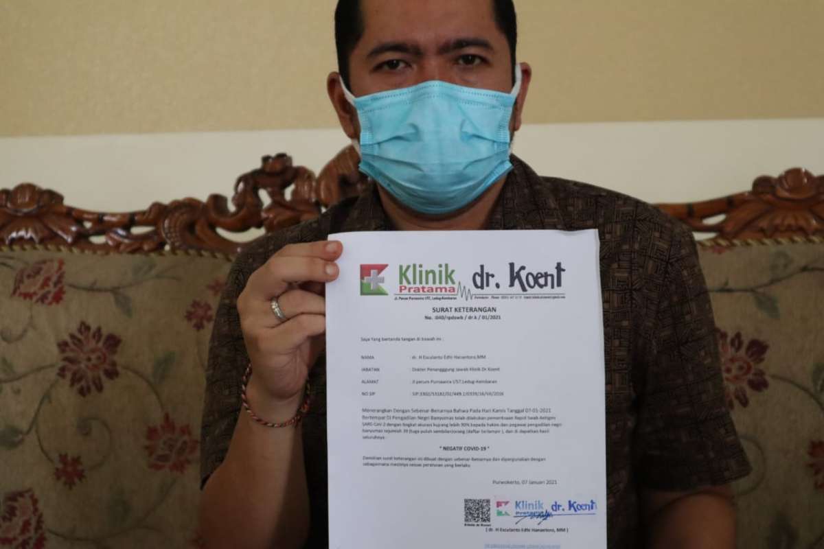 PN Banyumas Rapid Swab Antigen, Pegawai Negatif Semua