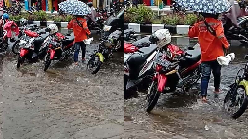 Hujan Deras Dua Jam, Jalanan Banjir