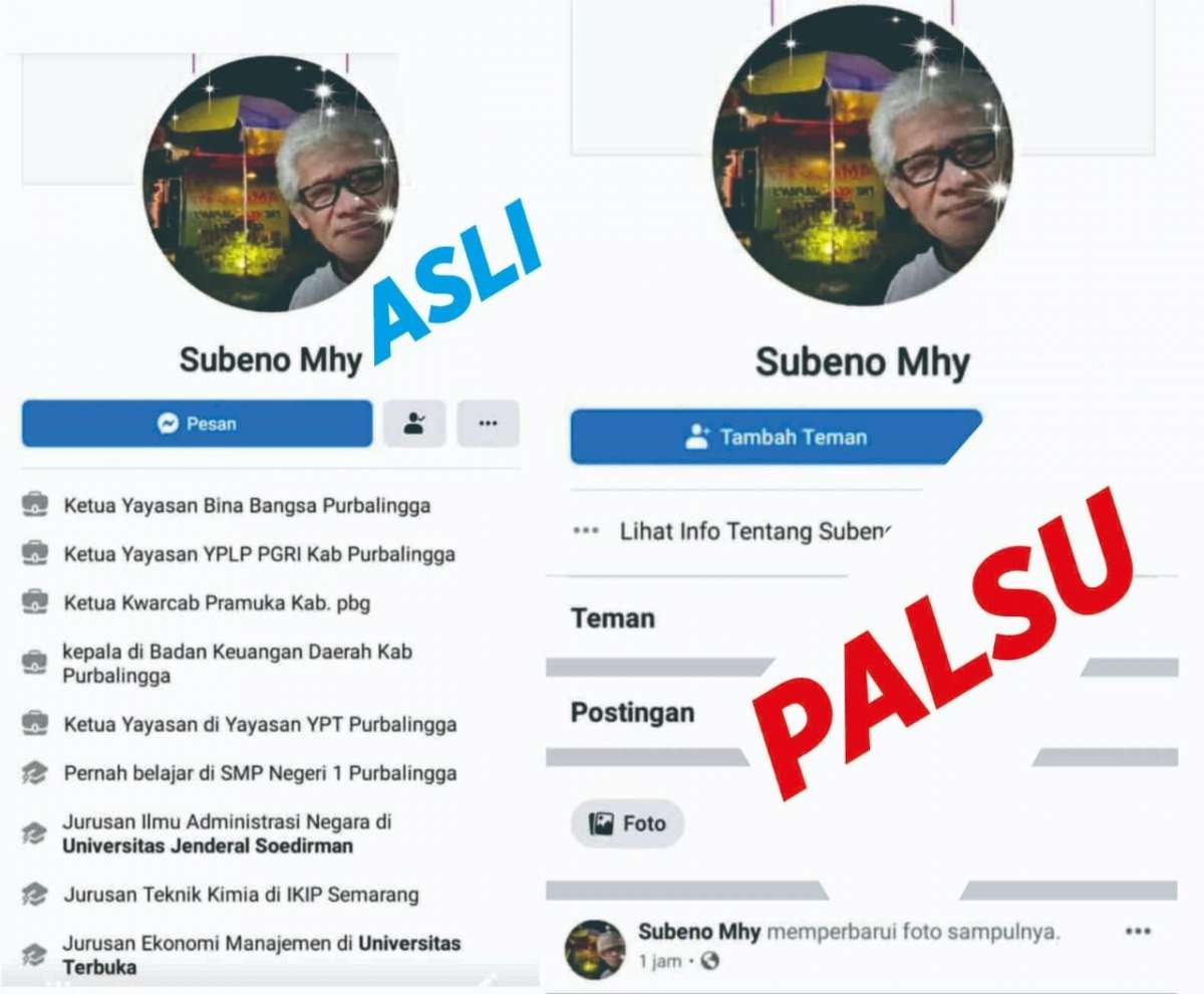 Akun FB Kepala Bakeuda Purbalingga Dicatut