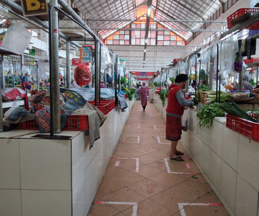 Pedagang Pasar di Purwokerto Ikut 