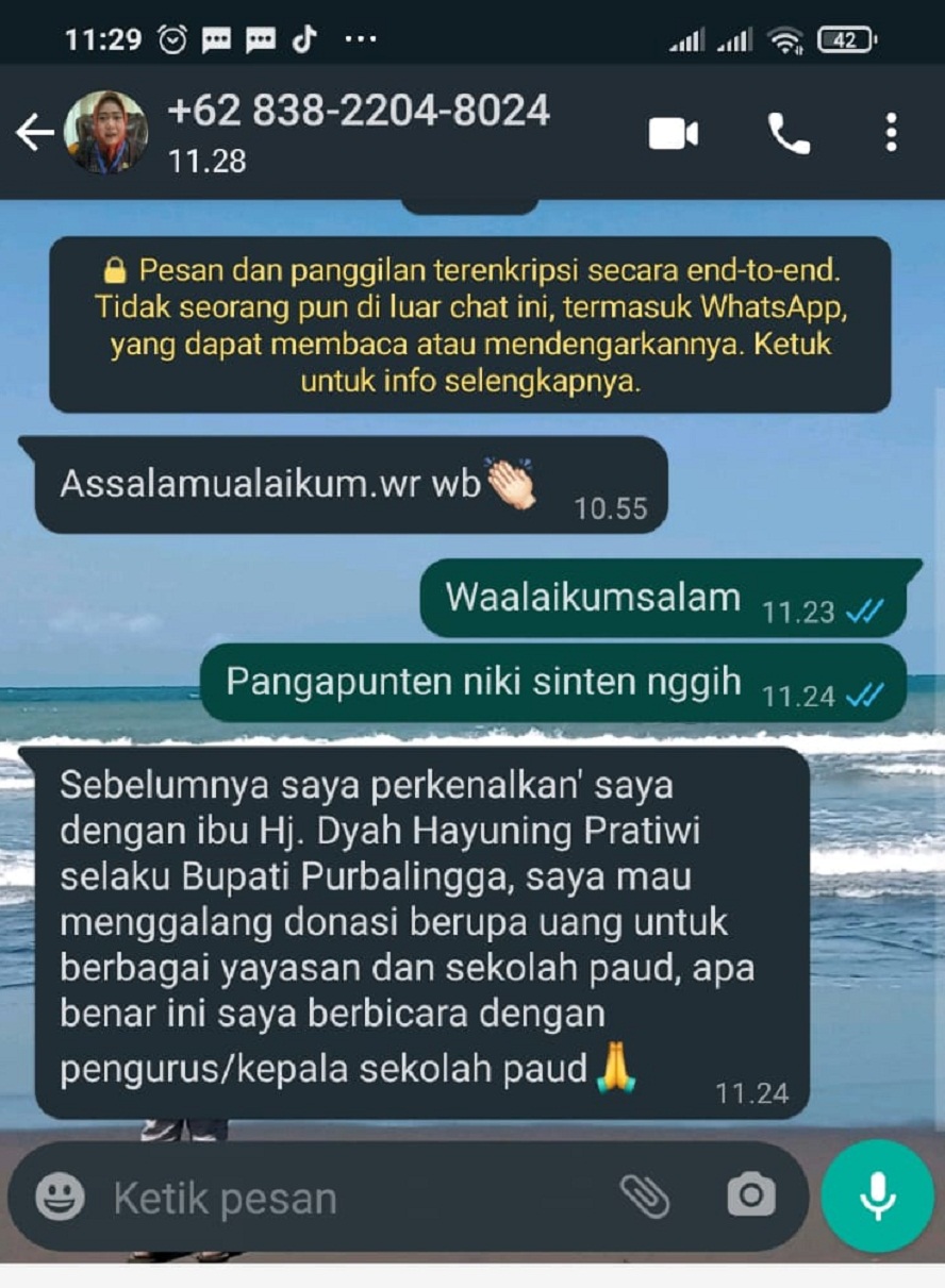 Nama Bupati Dicatut dalam Kasus Penipuan  Berkedok Penggalangan Donasi untuk PAUD