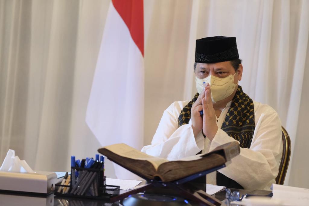 Menko Airlangga Ajak Ulama Sukseskan Prokes Lebaran Idul Adha