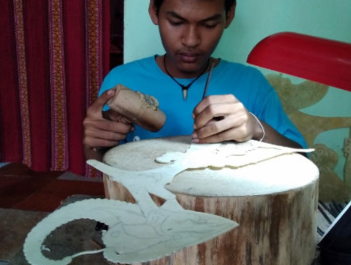 Novi Suprianto, Mahasiswa ISI Asal Kalisube, Perajin Wayang Kulit, Abimanyu Jadi Teman Tidur Saat SD