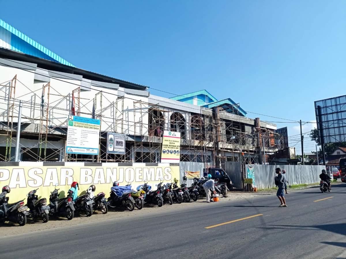 Berjalan 78 Persen, Pembangunan Pasar Banyumas Ditarget Selesai Akhir Juli