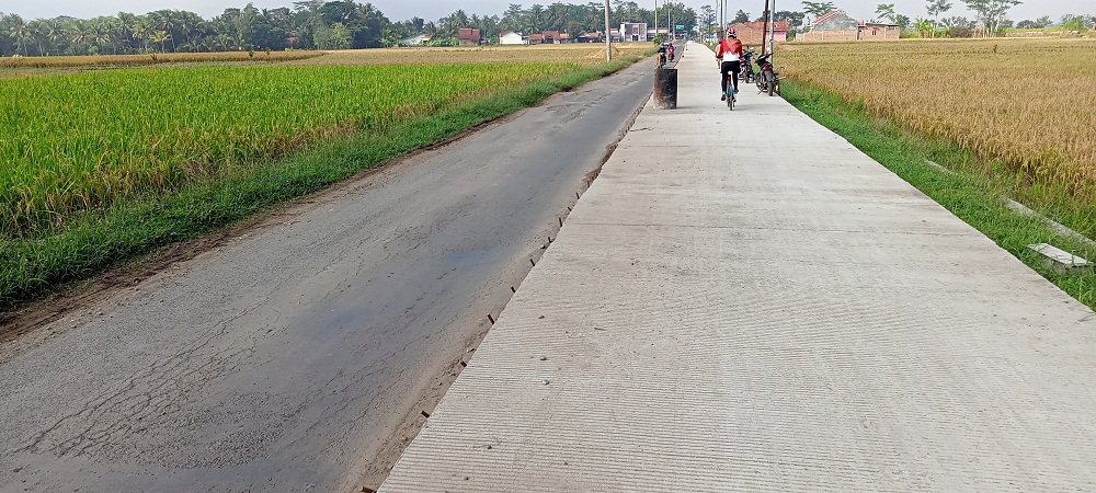 Jalan ke Arah Bandara JBS Purbalingga Mulai Dibeton