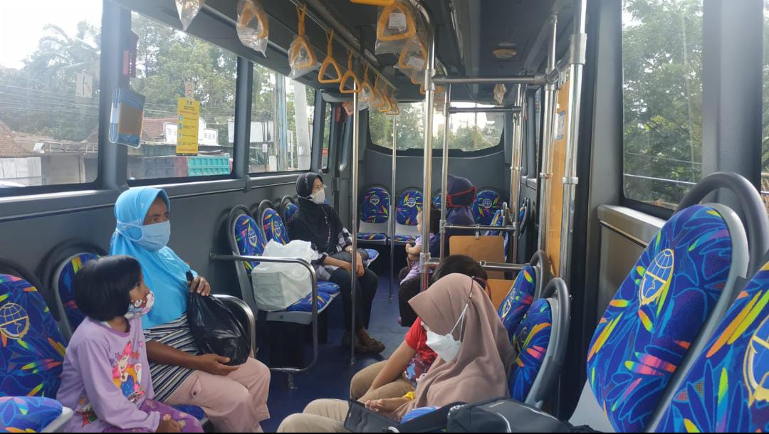 Padahal Baru Simulasi, Ternyata Masyarakat Antuasias Menikmati Angkutan Bus Wisata Gratis ke Baturraden