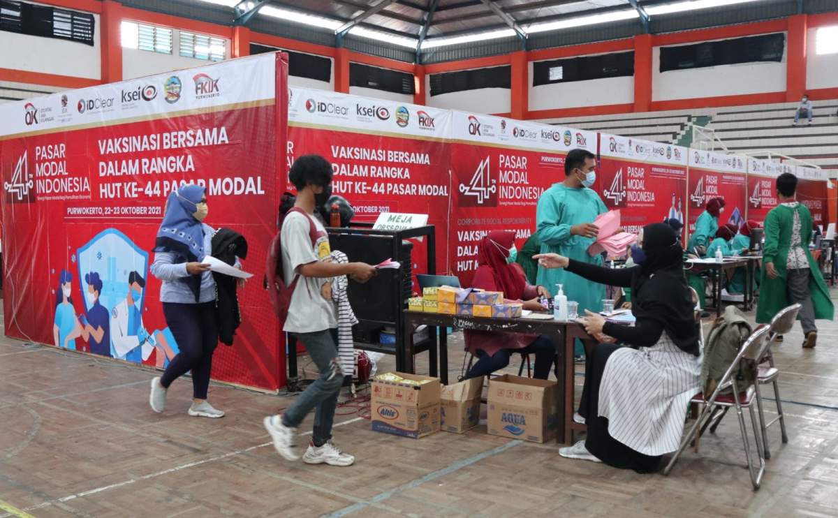 Penciptaan Inklusi Keuangan Melalui Sentra Vaksinasi, Dalam Rangkaian HUT Ke-44 Pasar Modal Indonesia