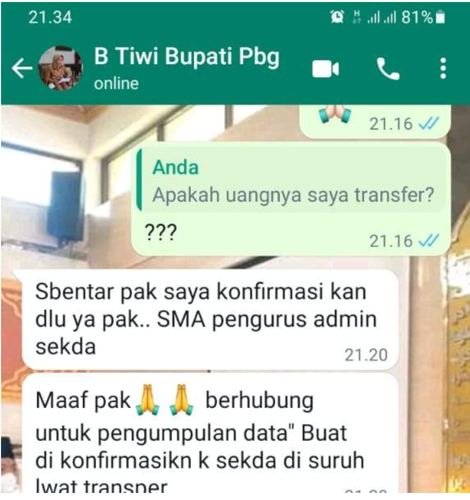 Nama Bupati Purbalingga Kembali Dicatut untuk Penipuan, Modus Penggalangan Dana Anak Yatim Piatu