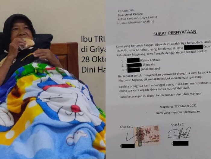 Viral Tak Mau Urus Ibu Lagi, Tiga Anak Kandung Tega “Titipkan” ke Panti, Mengaku Berjauhan dan Belum Punya Rum