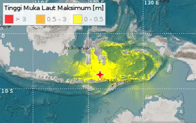 Di Laut Flores Terjadi 15 Kali Gempa Susulan setelah Gempa Magnitudo 7,4