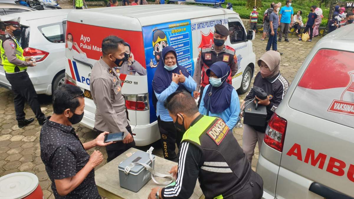 Polresta Banyumas Sasar Obwis, Belum Vaksin Diarahkan ke Gerai Vaksinasi Mobile Polresta