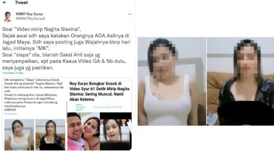 Roy Suryo Ungkap Sosok dalam Video Syur 61 Detik Mirip Nagita Slavina, 