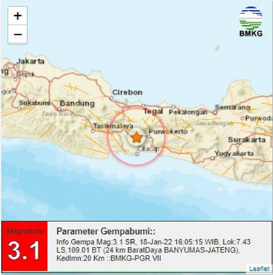 Awas! Meski Tak Terasa, Gempa Bumi di Banyumas Masuk Gempa Tektonik Dangkal