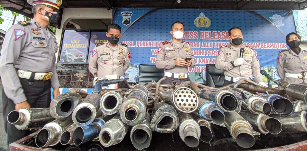 Polisi Sikat 794 Knalpot Bronk di Banyumas, Pengguna Rata-Rata Pelajar