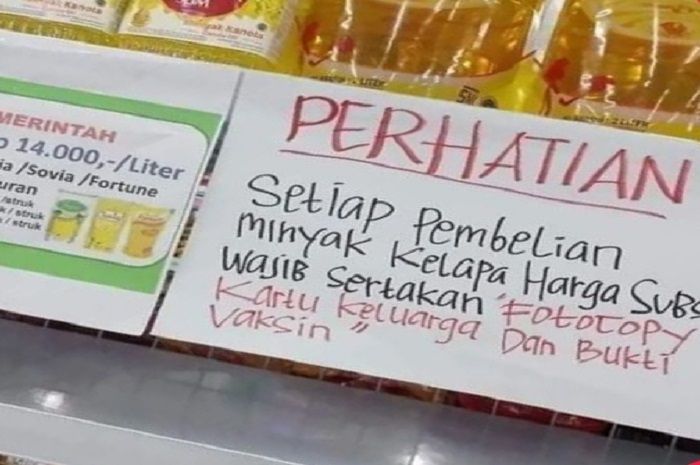 Astaga, Susahnya Rakyat Beli Minyak Goreng, Pakai KK dan Kartu Vaksin, Kemendag Bilang Begini