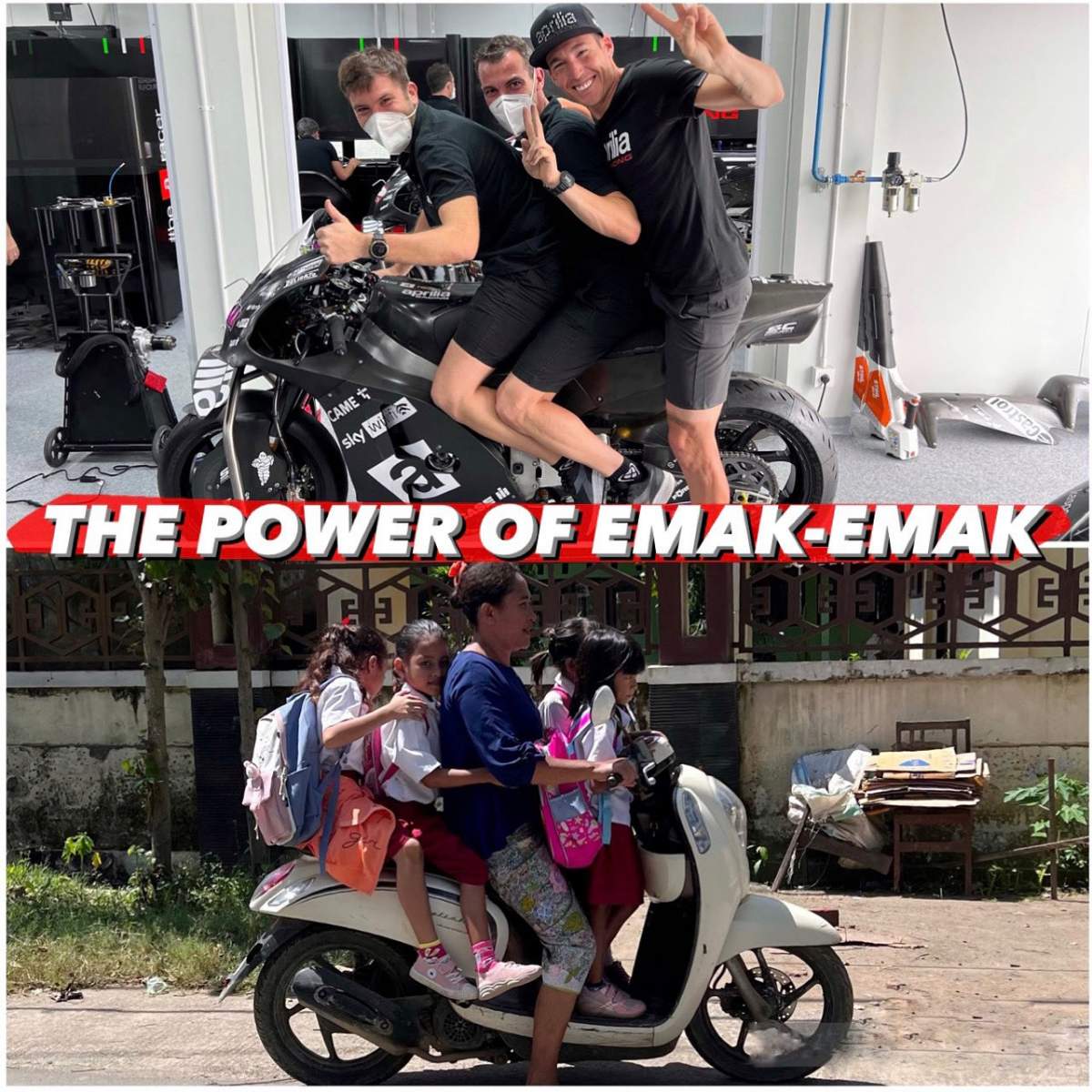Amazing The Power of Emak-Emak! Ini MotoGP Style, Aleix Espargaro Sampai Tiru Gaya Emak