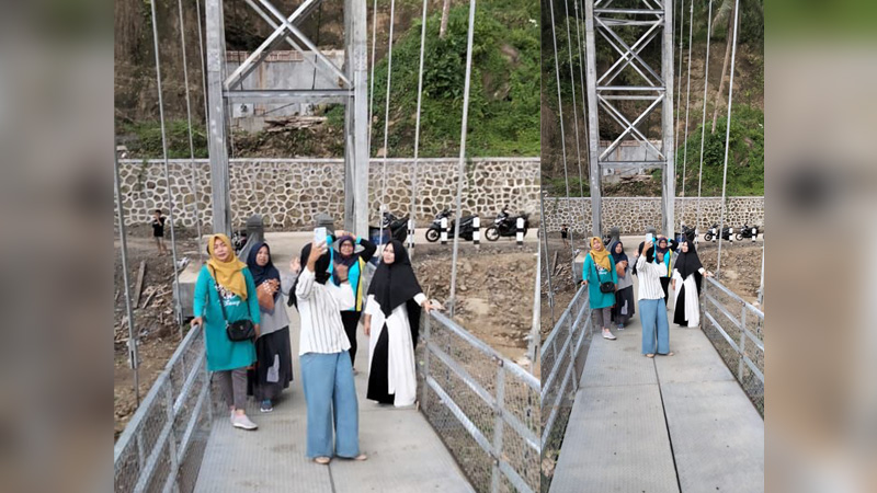 Area Jembatan Gantung Sidanegara Jadi Spot Swafoto Baru