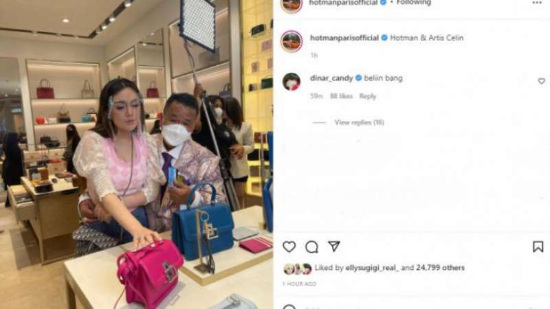 Bikin Iri Netizen, Hotman Paris Pangku Janda Celine Evangelista