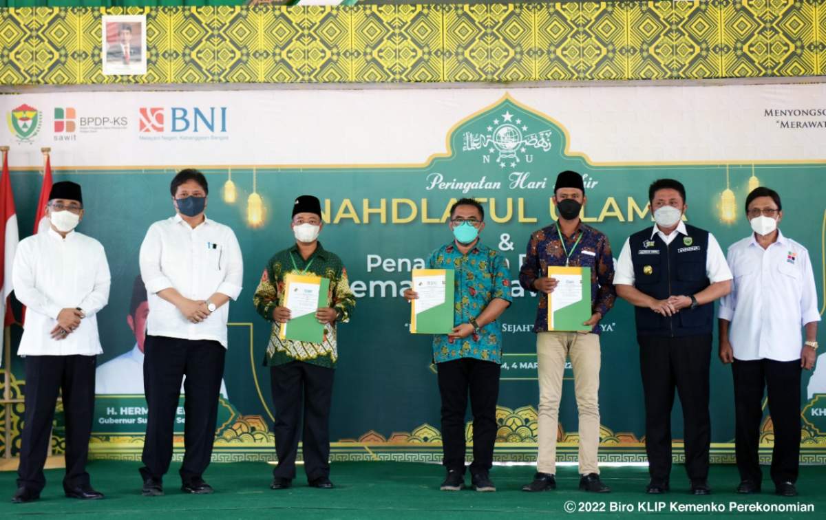 Hadiri Harlah NU Ke-96, Menko Airlangga Dorong Percepatan Program Peremajaan Sawit Rakyat di Muara Enim