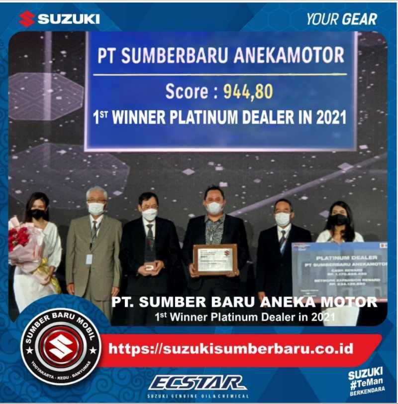 SUZUKI SUMBER BARU MOBIL Untuk Kesekian Kalinya Meraih Gelar 1st Winner Platinum Dealer