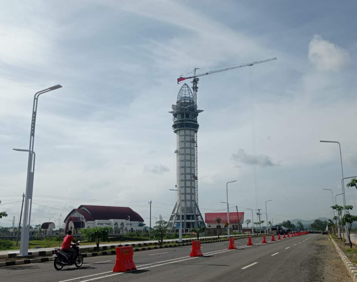 Kuncup Teratai Menara Pandang Purwokerto Mulai Terlihat, DPU Banyumas: Progresnya 88,65 Persen