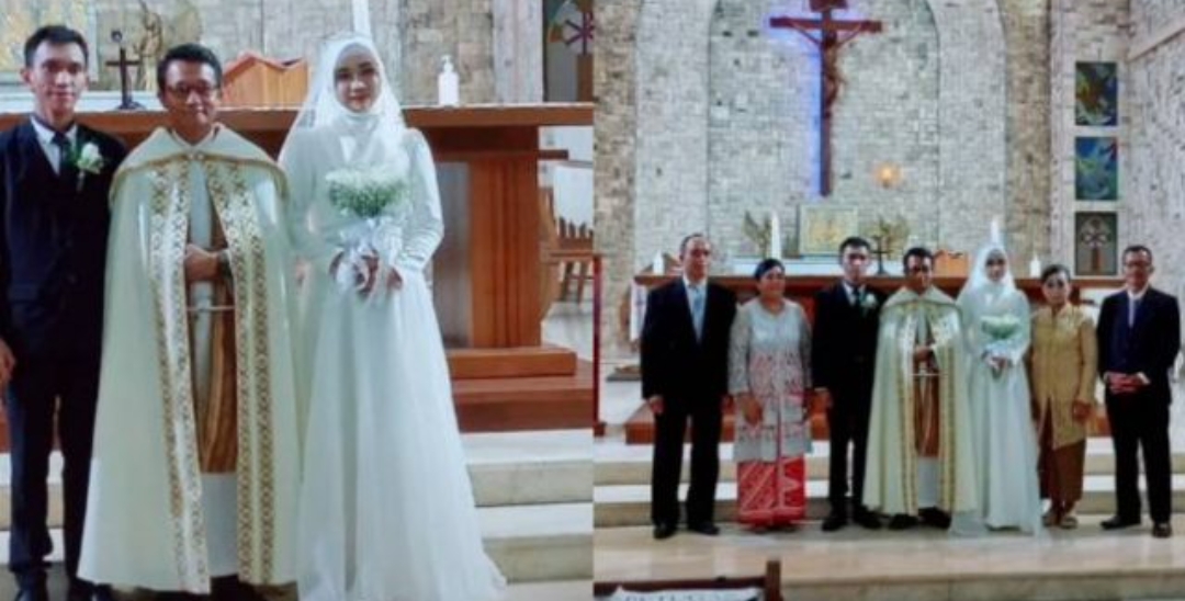 Perempuan Berjilbab Menikah di Gereja, NHW: Tidak Sesuai Aturan Hukum, Tidak Sesuai Aturan Hukum Agama