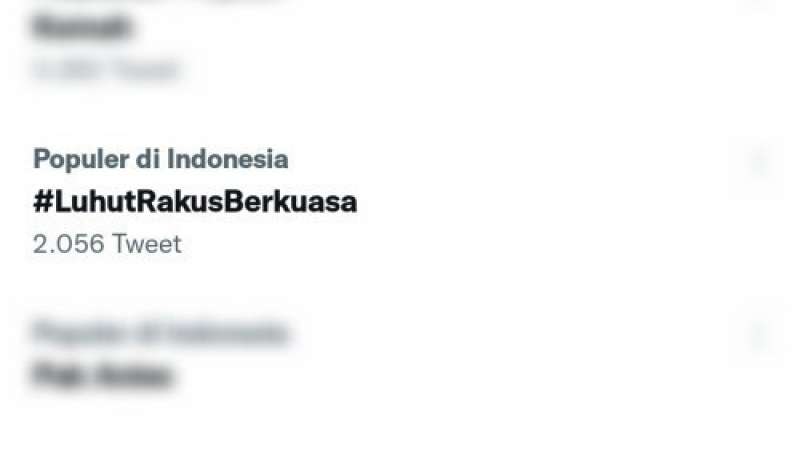 Tagar #LuhutRakusBerkuasa Trending di Twitter, Netizen: Rakus Kok Mengatasnamakan Rakyat
