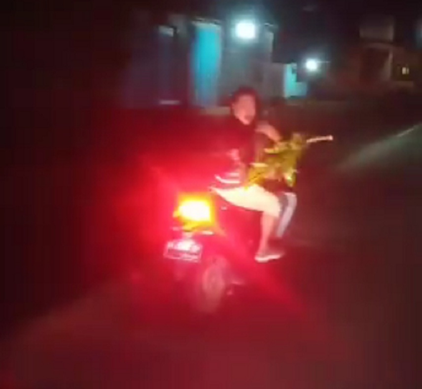 Viral, Video Pemotor Acungkan Golok Coba Hentikan Truk  di Jalan Raya Sumpiuh-Kemranjen, Polresta Banyumas Lak