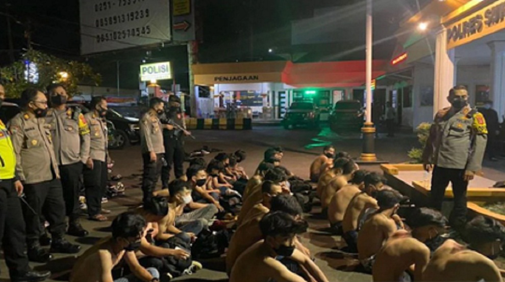 Bentrok, Seratusan Anggota Geng Motor Langsung Digaruk, Puluhan Orang Positif Narkoba