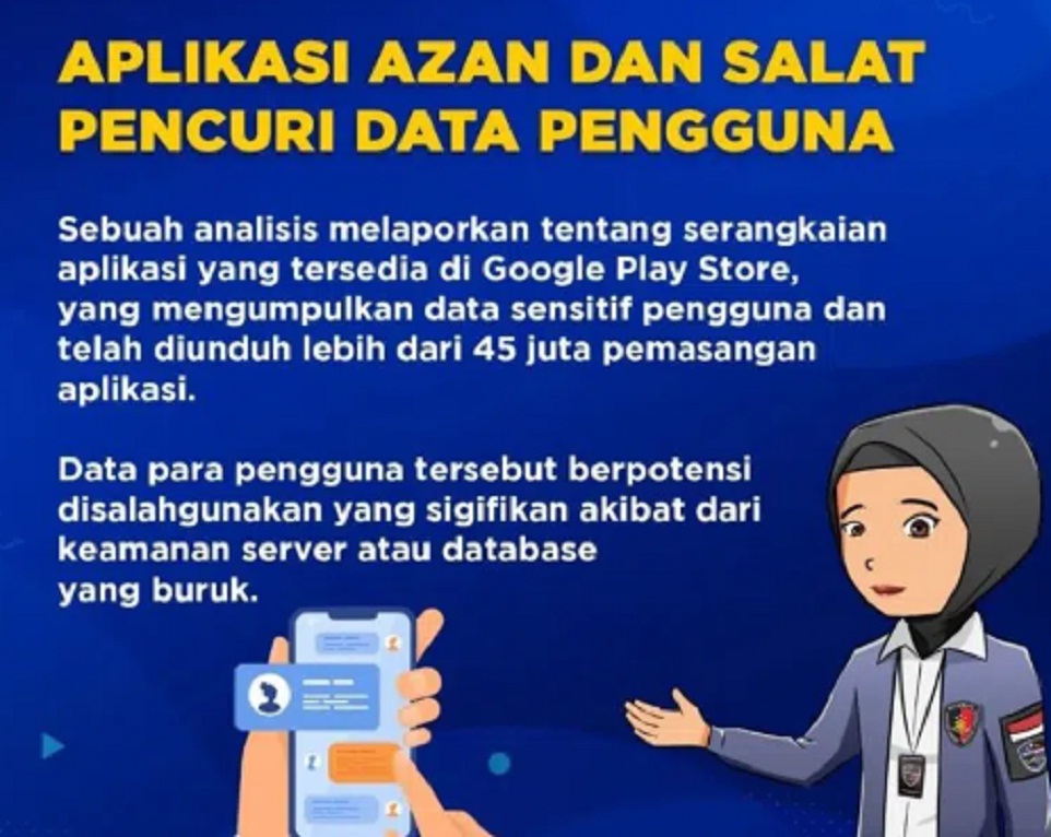 Awas Aplikasi Adzan sampai Sholat Pencuri Data! Berikut Data dari Polisi di Google Playstore
