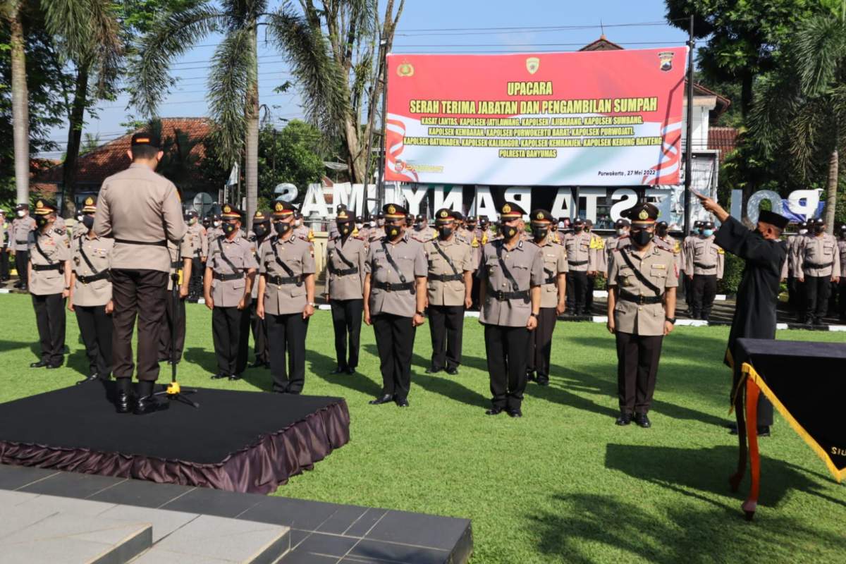 Satu Kasat dan Delapan Kapolsek di Banyumas Dimutasi, Ini Namanya