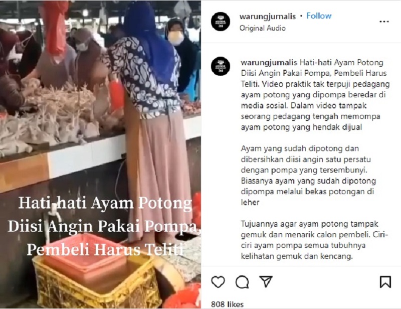 Duh! Awas Bahaya Daging Ayam Dipompa, Ini Ciri-ciri Daging Ayam Sehat