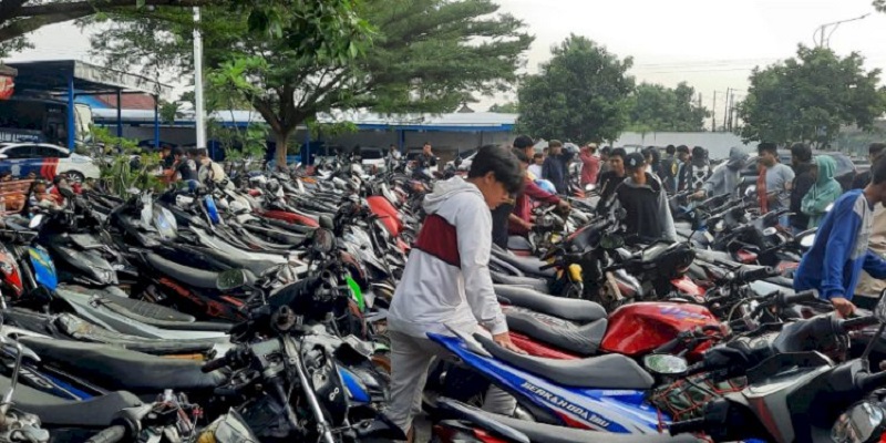 148 Sepeda Motor Disita Polisi dari Lokasi Balap Liar di Semarang