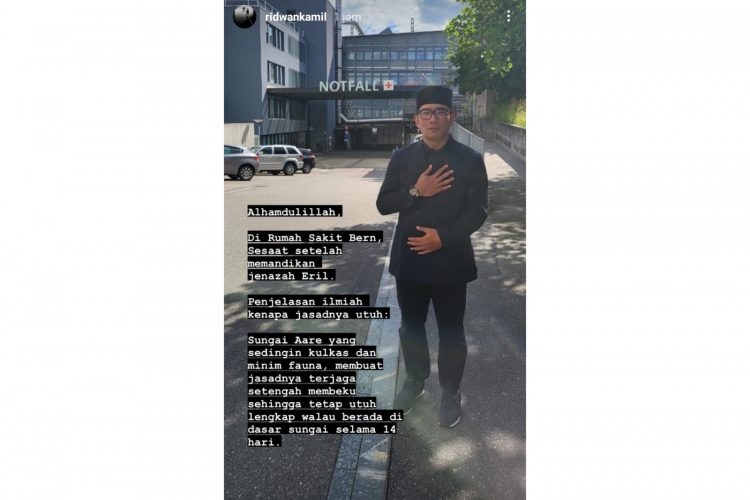 Ini Sebab yang Membuat Jasad Eril Utuh Kata Ridwan Kamil di Swiss