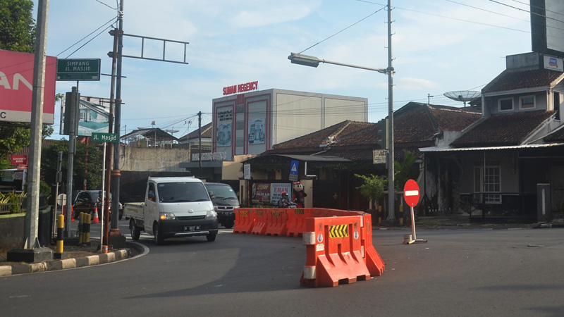 Jalur Satu Arah di Jalan Masjid Purwokerto Belum Dipermanenkan