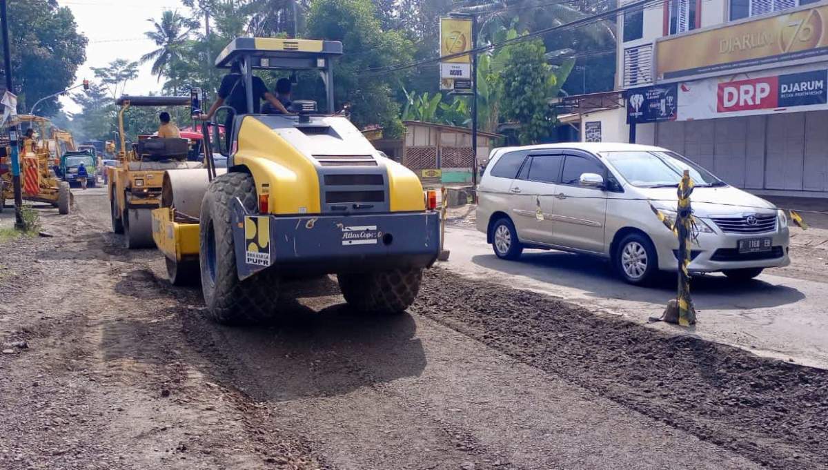 Perbaikan Jalan Ajibarang - Purwokerto Terkendala Hujan, Bisa Makin Lama Lagi