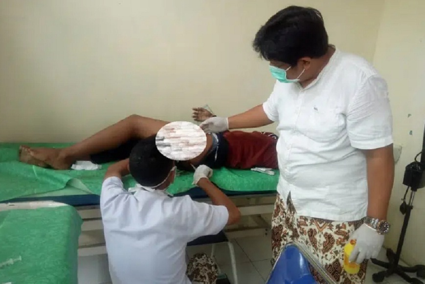Dibacok Orang Tidak Dikenal, Tangan Siswa SMPN 3 Gunung Jati Patah