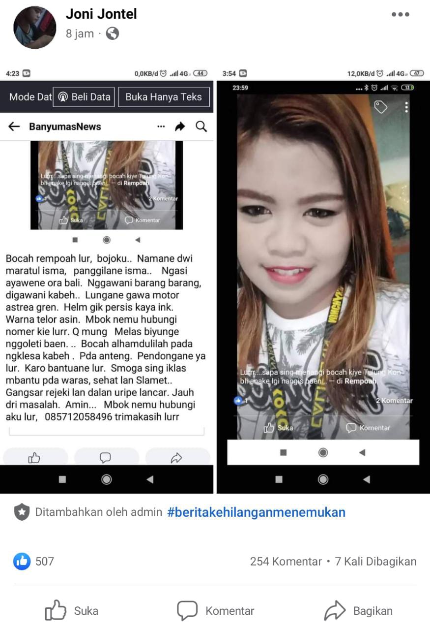 Cari Keberadaan Istri Lewat Sosmed, Juni Setiawan Akui Belum Lapor Polisi, Ini Alasannya
