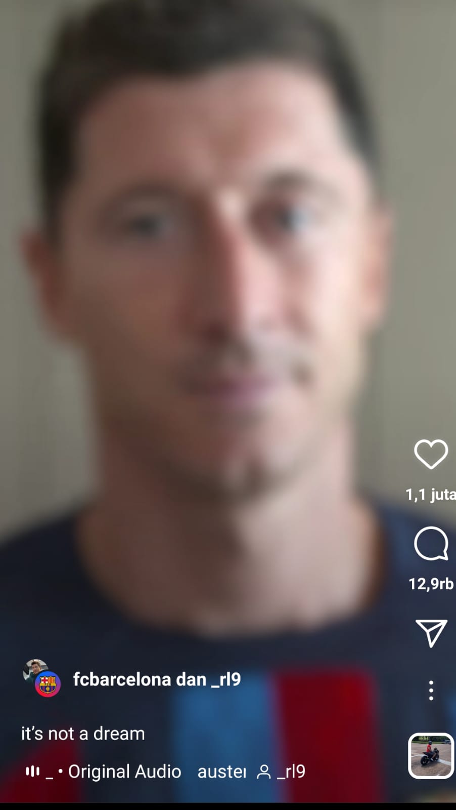 Robert Lewandowski dan Seragam Barcelona di Akun Instagramnya
