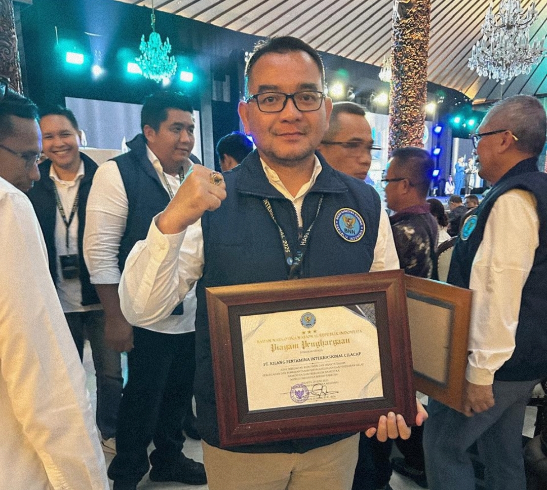 Komitmen Cegah Narkoba, Kilang Cilacap Raih Penghargaan dari BNN RI